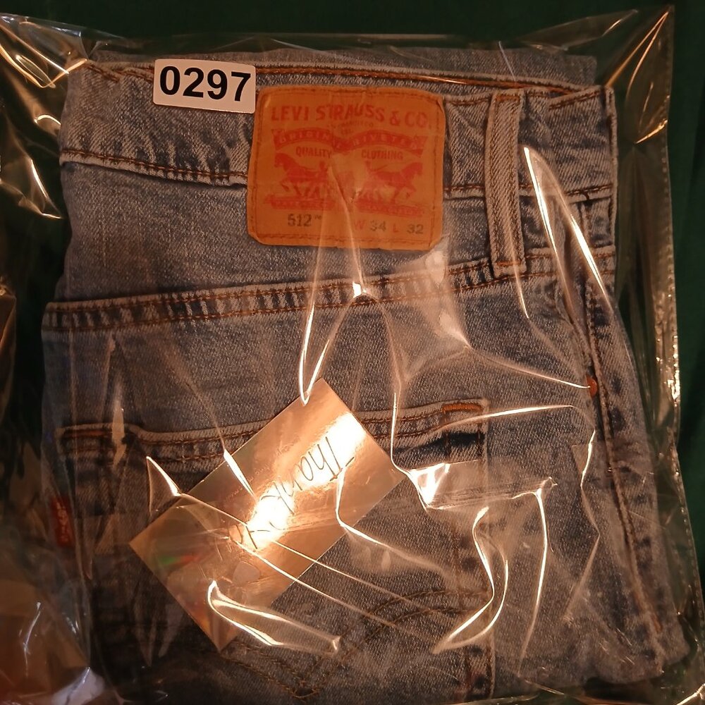 Levi Strauss & Co. Blue Jeans 512 34x32 Tapered Legs (0297A7) - Picture 9 of 9